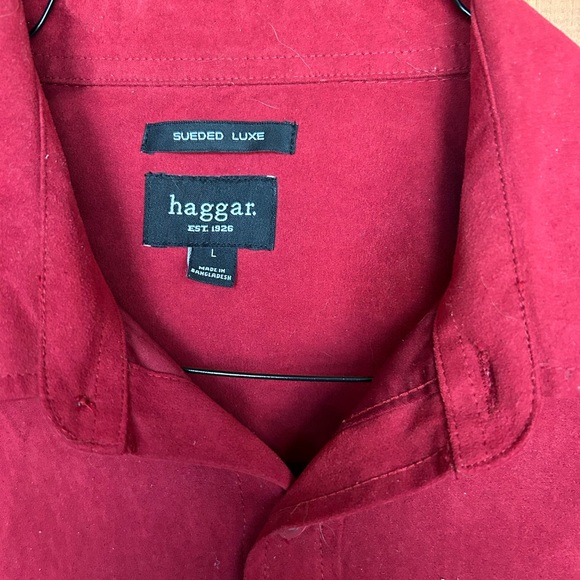 Haggar Men's Red Dress Shirt - Picture 2 of 2